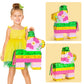 WERNNSAI Hawaiian Donkey Piata - Rainbow Donkey Pinata for Summer Party Supply Cinco De Mayo Luau Carnivals Favor Mexican Fiesta