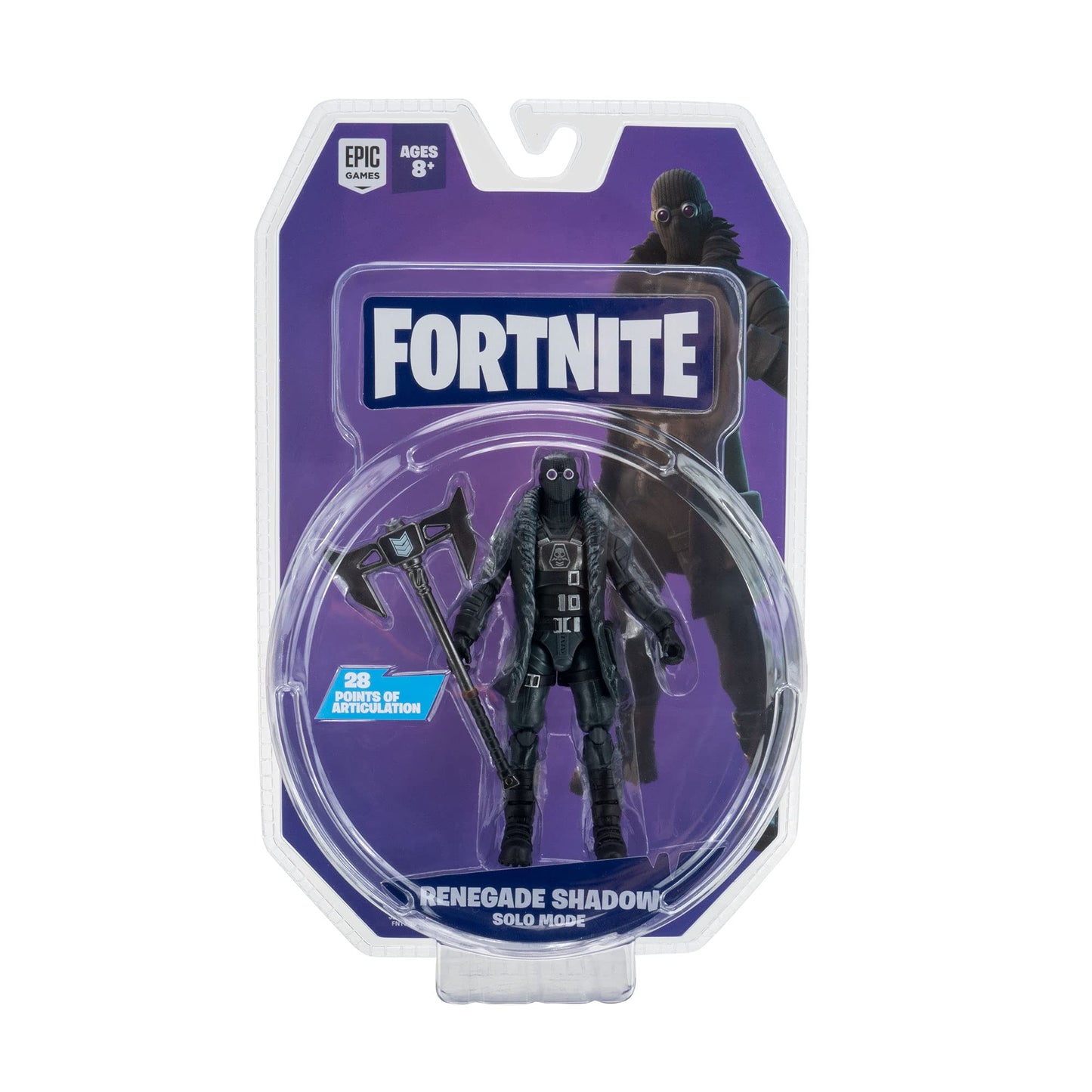 Fortnite Fnt0644 4-Inch Solo Mode Renegade Shadow Core Figure, Highly Detailed With Harvesting Tool, Styles