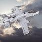 General Jim's A-10 Warthog Building Blocks Set, 931 Pieces, Large, Multi, Plastic, Cold War Attack Aircraft Model with Cockpit & Landing Gear
