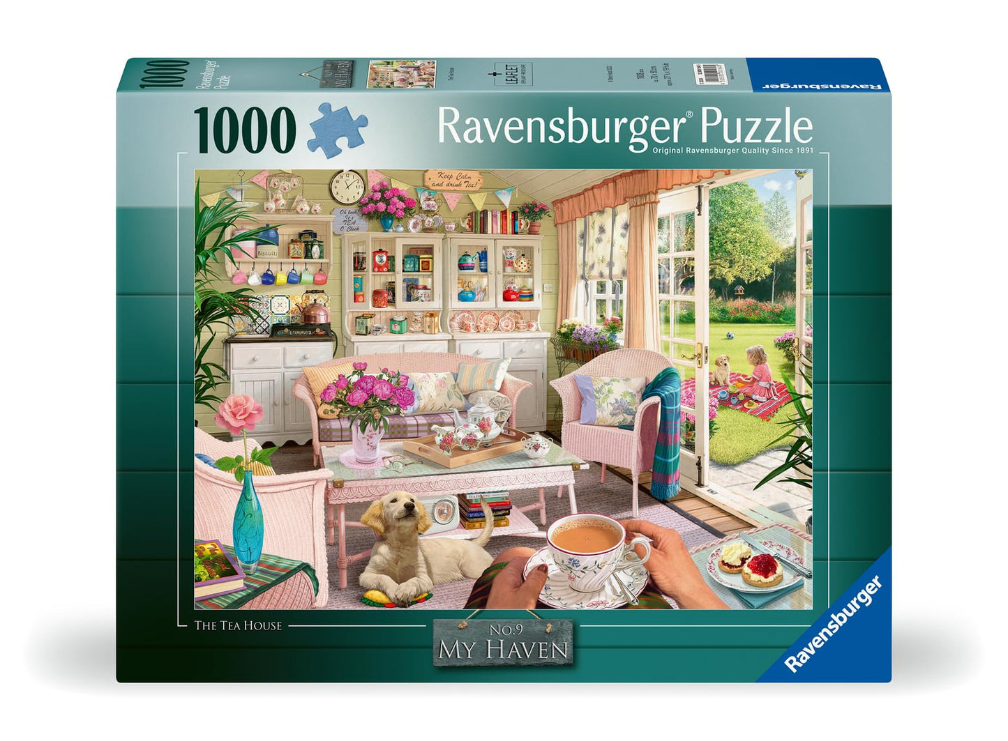Ravensburger 1000 Piece Jigsaw Puzzle - The Tea Shed, Multi Color, Model 12000164, Handcrafted in Germany, Perfect Fit Pieces