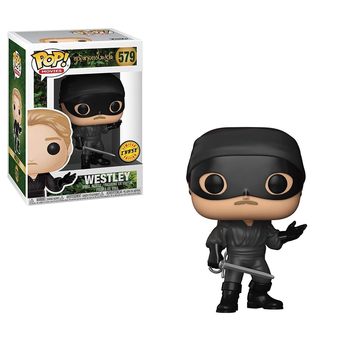 Funko POP! Movies Princess Bride Westley Vinyl Figure 3.75" Chase Variant - Black