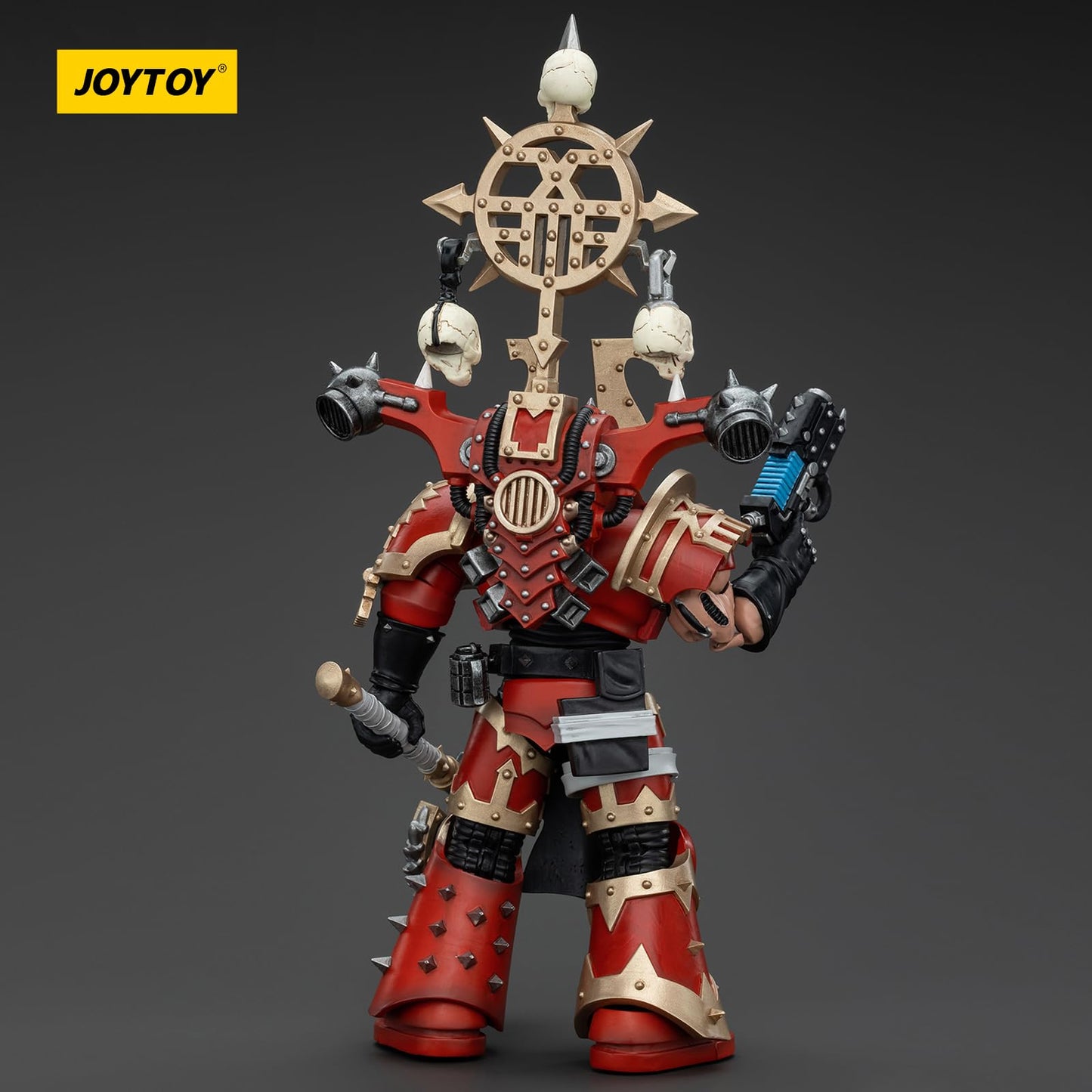 JOYTOY Warhammer 40k World Eaters, World Eaters Khorne Berzerker with Berzerker lcon 1/18 Action Figure, Dedicated to You Who Lo