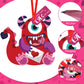 64 Sets Valentines Day Crafts Kits for Kids, Valentines Day DIY Monster Cards for Kids, Valentines Paper Craft Hanging Ornamen