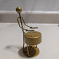Kakesa Steel Drum Pan Player Figurine - Bronze Metalcraft Sculpture