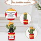Funny Positive Cactus Crochet Potato Toy, 6.69 Inch With Mustache Knitted Fabric With Encouragement Card Wool Emotional Support Plush Plant Doll For Party Gifts Mexican Cinco De Mayo Carnivals
