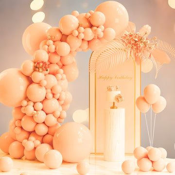Owpfjg 130Pcs Pastel Orange Balloons Different Sizes 18 12 10 5 Inch For Balloon Garland Arch,Pastel Orange Latex Balloons For B