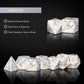 UDIXI Howlite Stone Dice Set D&D 7PCS Gemstone Dice Polyhedral DND Dice with Gift Case for Dungeons and Dragons Role Playing Gam