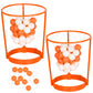 2 Pack Head Hoop Basketball Party Game For Kids And Adults Carnival Game Adjustable Basket Net Headband With 20 Balls For Carnival Party Birthday Party Family Indoor Outdoor Game (Orange)