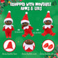 Gemscream 4 Pcs Christmas Tiny Elf Miniature in Dark Skin with Dress  Christmas Decoration Party Accessories Holiday Tiny Gift Xmas Stocking Stuffers for mature-themed(Cute Dark Skin)