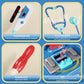 Doctor Kit for Kids, Pretend Doctor Playset for Toddlers with Cart, Costume and Stethoscope, Role Play Medical Toy for Girls Boy