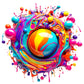 Bgraamiens Puzzle-Paint Splashes-1000 Pieces Gradient Colorful Impossible Puzzle For Adult,Hard Challenge Puzzle For Adult