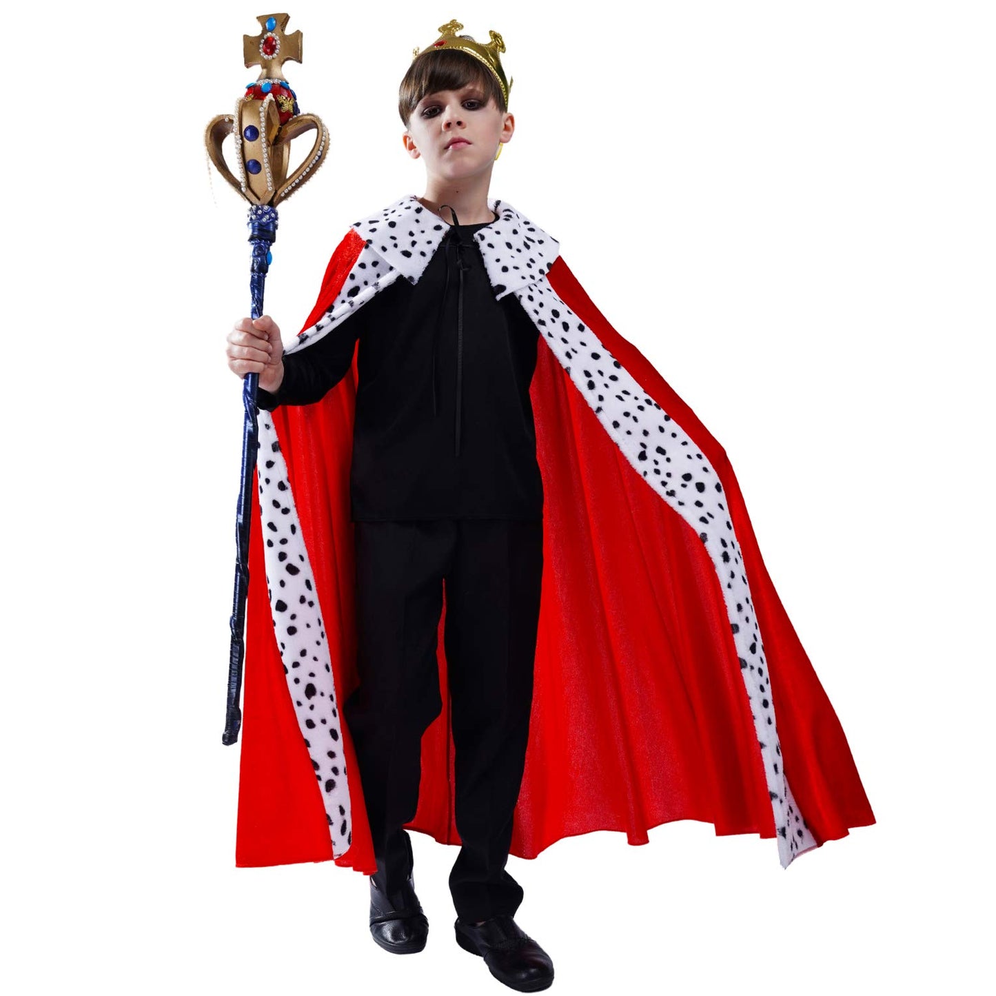 Dsplay Kids Regal King Cape Costume (7-9Y)