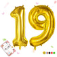 Smlpuame 40 Inch Number Balloon 0-9 Gold Large Number 19 Balloons,Digital Balloons For Birthday Party Celebration Decorations Su