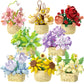 SJIADA 8 Pieces Flower Block Set  Plant and Succulent Toys Birthday Gift for Women and Girls As a Decoration or mature-themed Block Toy