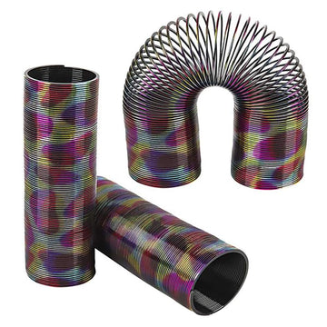 The Dreidel Company Coil Spring, Super Long Rainbow Metallic, Goody Bag Fillers, Party Favor For Kids, 6' (2-Pack)