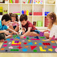 WATINC 64Pcs Preschool Shapes Teaching Felt Board Story Set 3.5 Ft Colorful Montessori Teacher Aide Tangrams Storytelling Flanne
