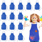 Kuuqa 16Pack Kids Art Aprons Bulk Blue Children Painting Aprons Art Smocks For Craft Kitchen Classroom Painting Party Supplies