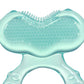 Nuby Silicone Teethe-Eez Teether With Bristles, Includes Hygienic Case, Aqua