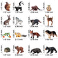 SCAHOW 16 PCS Forest Animals Figurines - Plastic Miniature Toys for Cake Toppers & Decorations, Birthday & Baby Shower Gifts