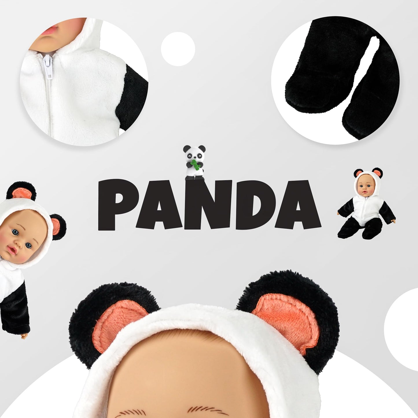 6 Set Dolls Clothes Outfits Jumpsuits For 12 To 15 Inch New Born Baby Doll, Animal Styling Baby Doll Clothes And Accessories For