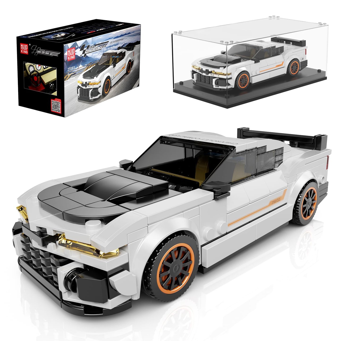 Mould King Zl1 Classic Sports Car Building Kits, Moc Racing Car Toys Model, Vehicle Blocks Set Suitable For Boys To Build, House