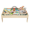 large online retailer Basics 120 Piece Wooden Train Set and Table-kids Gift for Age 3Y+  Multi  47.4 x 33.46 x 16.14 inches
