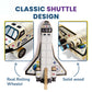 DIY Build Your Own Space Shuttle Toy Model - Wooden Kit w/Stickers - Kids Wood Building Kit for Boys & Girls - Toy Spaceship Ste