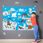 WATINC 46Pcs Polar Animals Felt Board Story Set Arctic Antarctica Ocean Animal Bear Penguin Whale Preschool Large Wall Storyboar