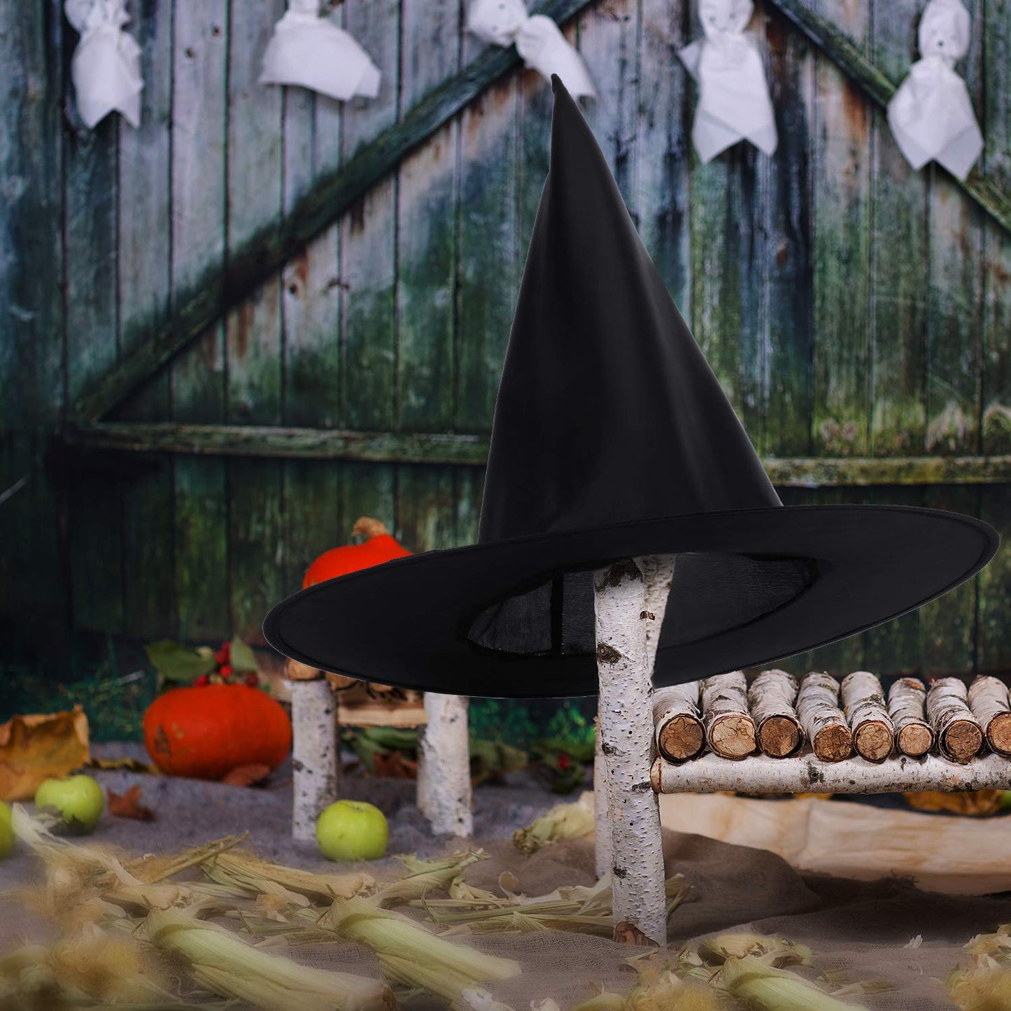 2 Packs Halloween Witch Hats Witch Costume Accessory for Halloween Party, Black