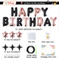 Happy Birthday Balloons Banner, 3D Mylar Foil Letter Birthday Balloons With 6Pcs Star Balloons, Birthday Party Decorations For K