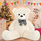 Sausudols Giant Teddy Bear 55" Plush - Soft Cream Stuffed Animal Gift for Kids & Girlfriend, Valentine's Day, Christmas, Birthday