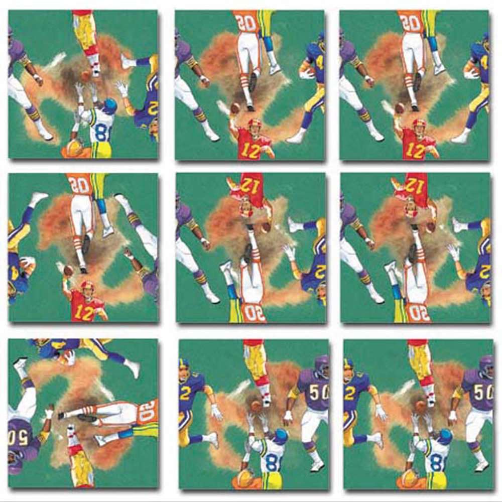 Bundle Of Scramble Squares B Dazzle Sports Puzzles For Adults/Teens/Kids - 3 Puzzles Included - Baseball, Football And Soccer With A Bonus Digital Timer