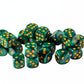 25 Count Pack Of 12Mm D6 Dice - Matching Collection Of 6 Sided Dice With Pips (Lush Fields)