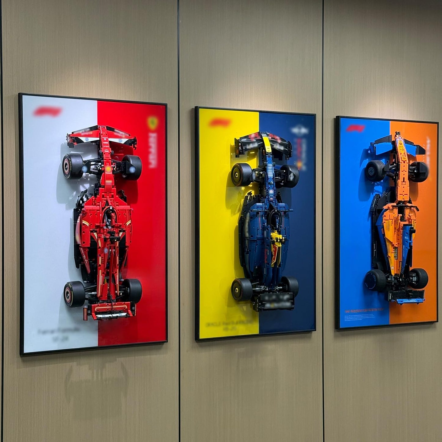 iLuane Display Wallboard for Lego Technic Ferrari SF-24 F1 Model Car Kit Building Set 42207  mature-themed Collectibles Wall Mount  Home or Office D?cor  Two-Tone (No Car Included)