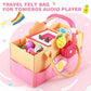 Pisosn Portable Carrying Case Compatible With Toniebox Starter Set And Tonies Figurines,Travel Felt Cloth Musical Toy Folding Bag For Toniebox Accessories (Pink Pattern)