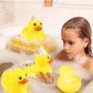 Deekin 6 Pcs Large Yellow Rubber Ducks Bulk Large Duck Bath Toy Squeak Rubber Bathtub Floating Bath For Birthday Party Decoratio