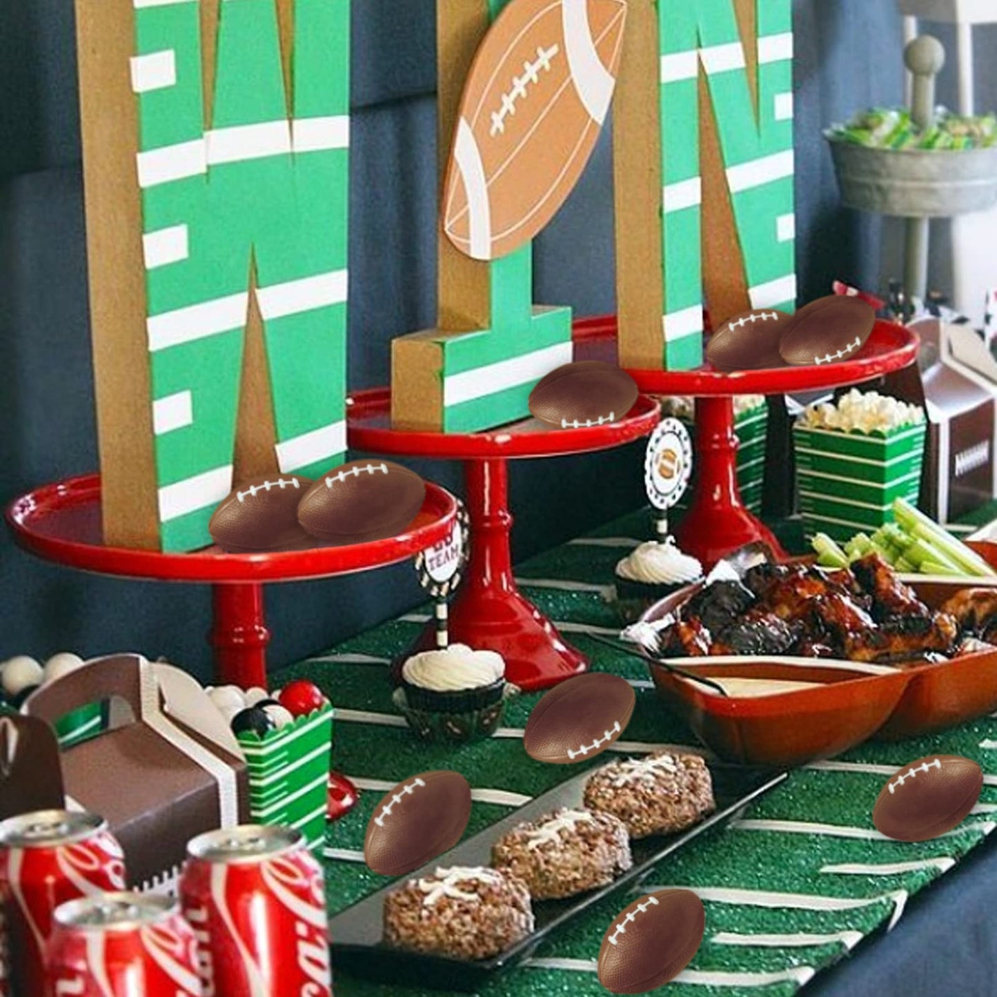 Wall2Wall Mini Sports Balls for Kids Party Favor Toy  Football  Squeeze Foam for Stress  Anxiety Relief  Relaxation. (24 Pack (Footballs)