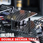INJORA Battery ESC Receiver Tray Double Decker Carbon Fiber Plate for 1/18 RC Crawler TRX4M