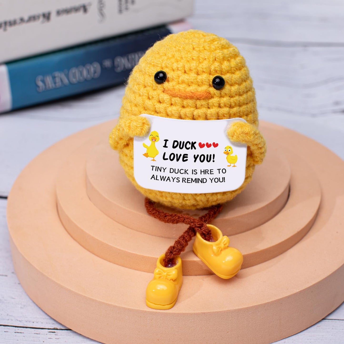 Artlunar Gifts for Husband Wife Boyfriend Girlfriend Couple Funny Long Legged Positive Duck Emotional Support Crochet Gifts with
