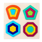 Ujeavette Montessori Toy Wooden Shape Peg Puzzles Kids Valentines Gifts For 3 4 5 Kids Style C