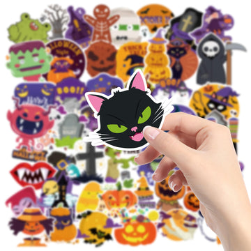 Ohome Halloween Stickers | 100 Pcs Halloween Party Favors - Halloween Stickers For Kids - Vinyl Halloween Games Toys Gifts Party
