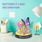 582 PCS Micro Brick Flower Butterfly Bouquet Building Sets  Animals Botanical Collection Blocks Model for mature-themed Toys Home Decor and Office Art Creative Gift Women  Mom Girl - Valentines Day Gift