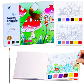 Yxotjhs Paint With Water Books, Watercolor Coloring Books For Kids Ages 4-8, Mess Free Water Painting Book For Toddlers 2-4, Art