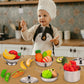 12Pcs Kids Pots and Pans Playset, Pretend Play Kitchen Set Toy Stainless Steel Pots and Pans Cooking Toys Accessories for Kids T