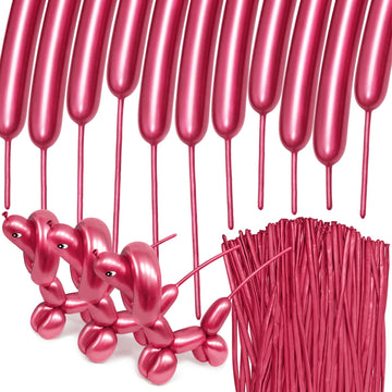 Hykjnbw 260 Balloons For Balloon Animals, Long Balloons Art Kit For Twisting, Skinny Modeling Balloons Supplies For Birthday Par