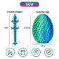 4Pcs 3D Printed Dragon Eggs With Dragon Inside, Mini Mystery Dragon Egg Articulated Crystal Dragon Fidget Toy, Surprise 3D Print
