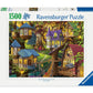 Ravensburger 1500 Piece Jigsaw Puzzle - Twilight in The Treetops, Cardboard, Multi Color, Model 12001009, Made in Germany