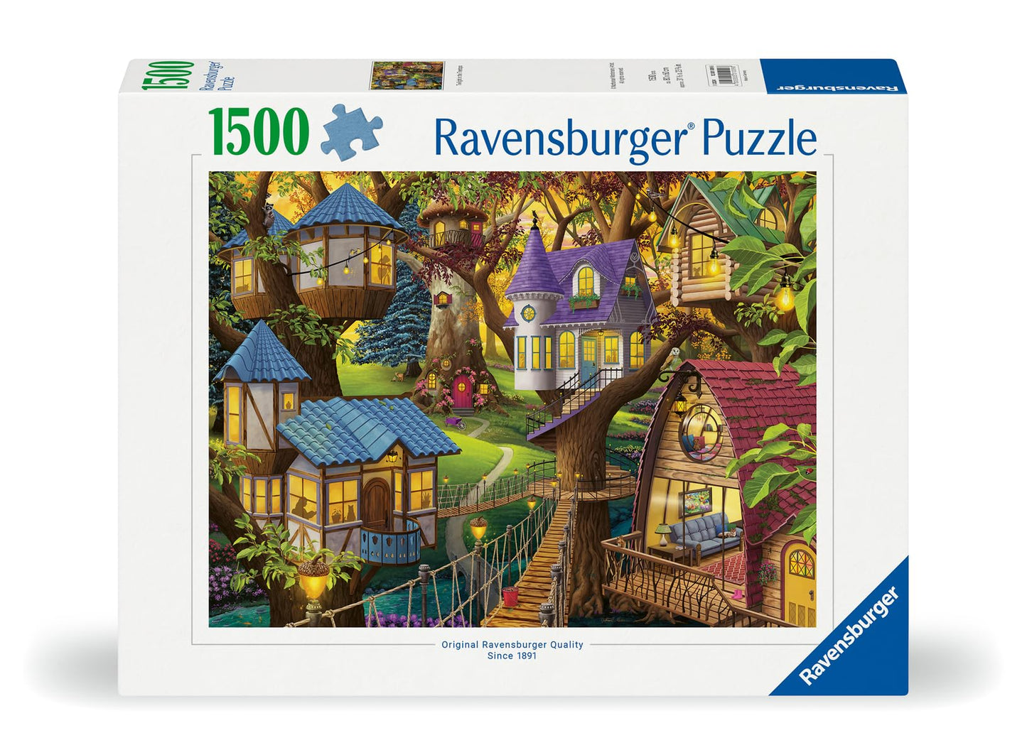 Ravensburger 1500 Piece Jigsaw Puzzle - Twilight in The Treetops, Cardboard, Multi Color, Model 12001009, Made in Germany