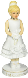 Enesco Growing Up Girls “Blonde First Communion” Porcelain Figurine, 5”