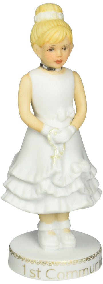 Enesco Growing Up Girls “Blonde First Communion” Porcelain Figurine, 5”